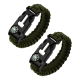 thumbnail image 1 of Par de pulseras táctica paracord de supervivencia multiuso, 1 of 3