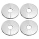 thumbnail image 1 of Uxcell 4pcs Brida Dividida de Pared 0.67" Cubierta de Agujero de Pared Autoadhesiva de Acero Inoxidable, 1 of 7