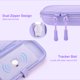 thumbnail image 3 of Funda ultradelgada IA innoAura para Switch 2, morada, con 9 ranuras para juegos, 3 of 8
