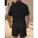 thumbnail image 3 of Conjunto Hombre 2 Piezas Short Camisa Textura Botones Urbano 0278, 3 of 3