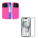 thumbnail image 1 of Carcasa Goma Lamina Vidrio Para iPhone 17 Pro Fucsia, 1 of 4