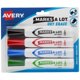 thumbnail image 1 of Rotuladores de borrado en seco Avery Marks A Lot, de bajo olor, 4 colores, 24409, 1 of 8