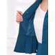 thumbnail image 5 of INSPIRE CHIC Conjunto de Traje de Mujer Regreso a Clases para Maestras Conjuntos de Negocios Blazer Sin Cuello con Peplum Traje Formal de Falda Lápiz Conjunto de 2 Piezas L Azul Pavo Real, 5 of 6