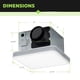 thumbnail image 4 of Ventilador de baño inteligente Homewerks 7148-01-AX con luz LED Alexa, 4 of 8