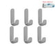 thumbnail image 1 of 6pcs Multi-purpose Wall Organizer Hook Behind-door Key Cloth Hanger Hook Bathroom Robe Towel Holder Rack Kitchen Hardware Shelf Hook, 1 of 5
