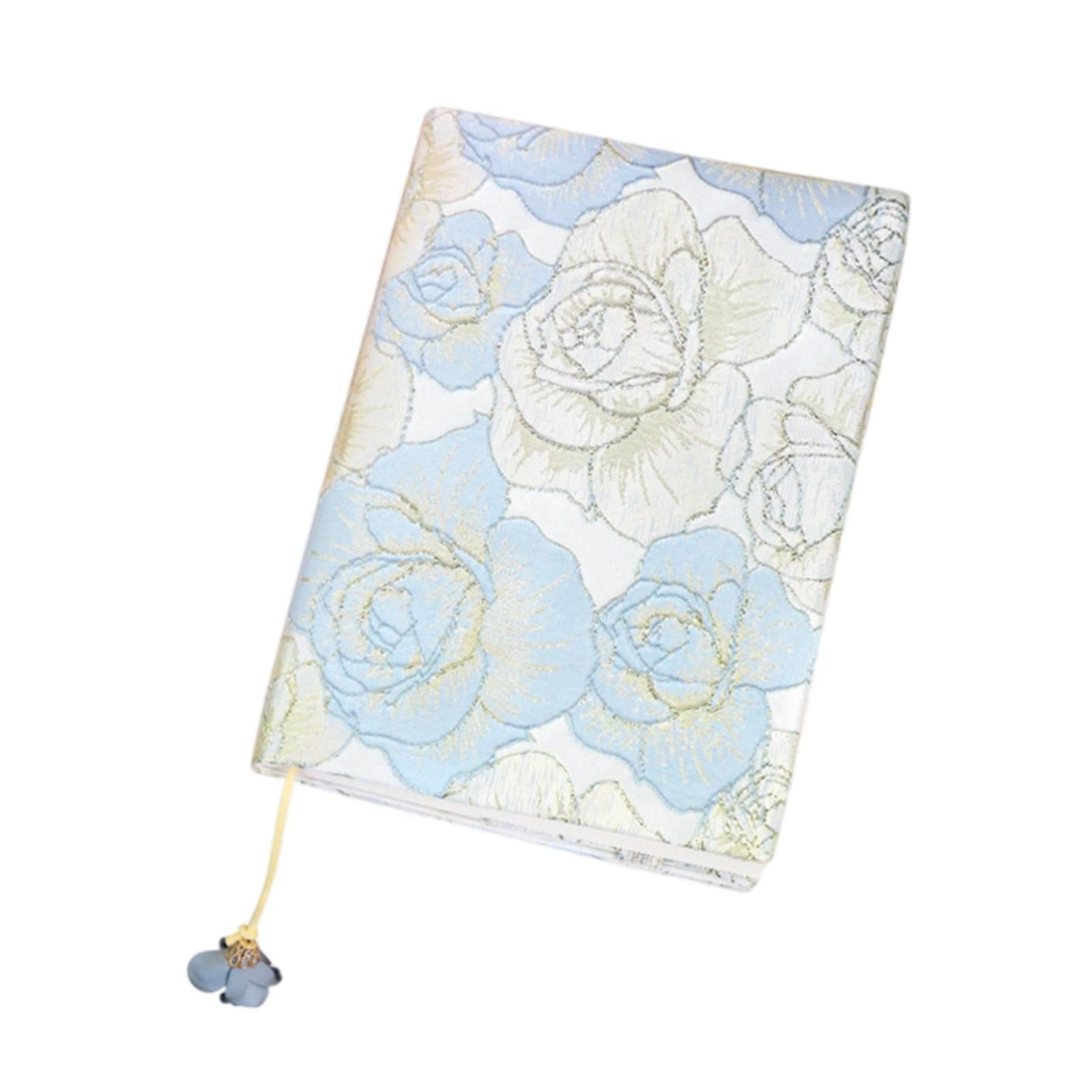 Bothyi - Funda De Tela Para Cuaderno Tamaño A5, Tapa Dura, Color Azul