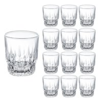 Cristar - Set 12 Vasos Trago Bajo Torino Bebidas Jugos Allegra 280Ml