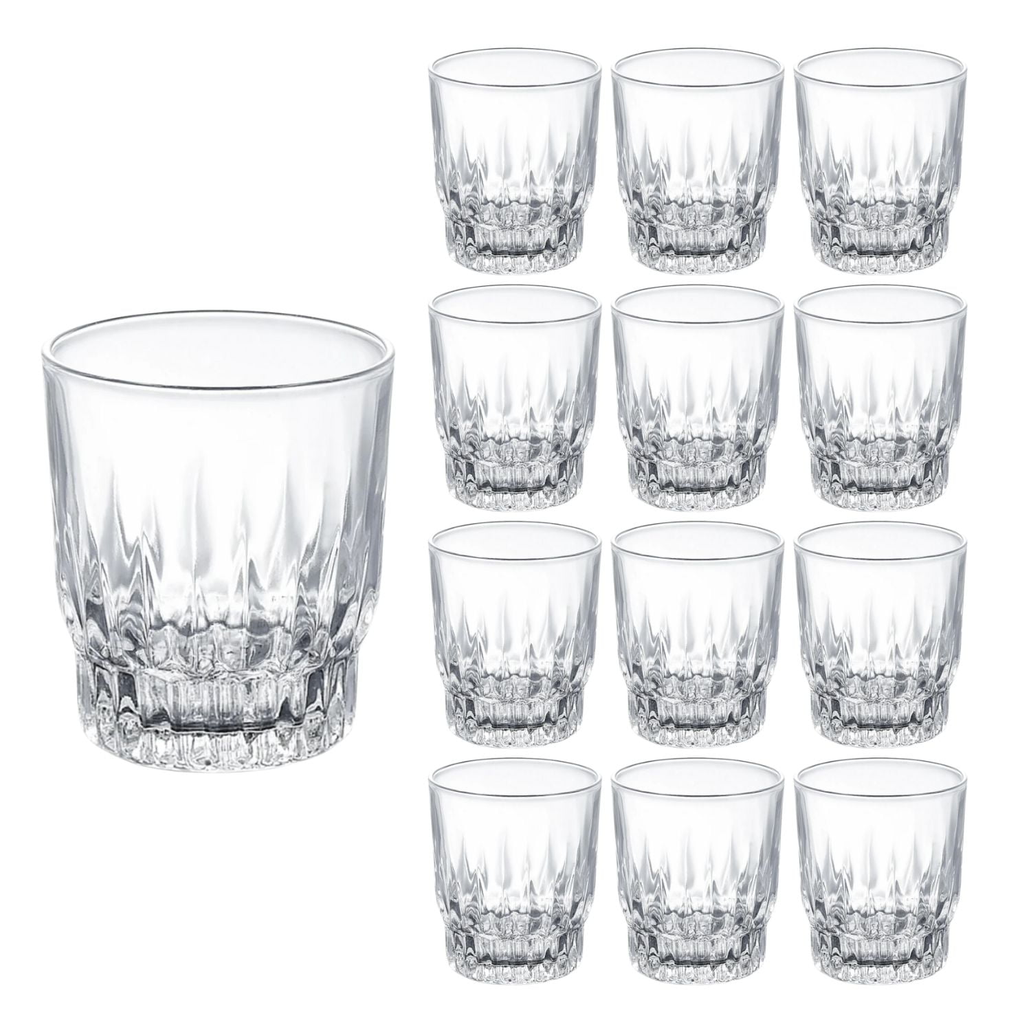 Cristar - Set 12 Vasos Trago Bajo Torino Bebidas Jugos Allegra 280ml