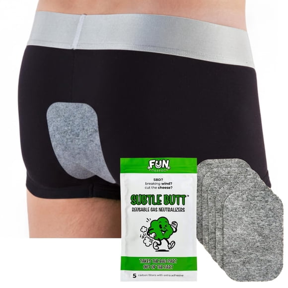 Neutralizadores de gases Subtle Butt - paquete de 5 (Fashion First Aid)