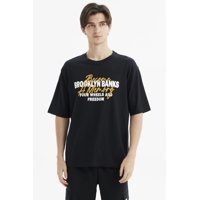 Fashionspark - Polera Hombre Oversize Brooklyn Negro
