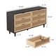 thumbnail image 2 of 59.06"6-Drawers Rattan Storage Cabinet Rattan Drawer with White Drawer Slides,for Bedroom,Living Room,Black, 2 of 3