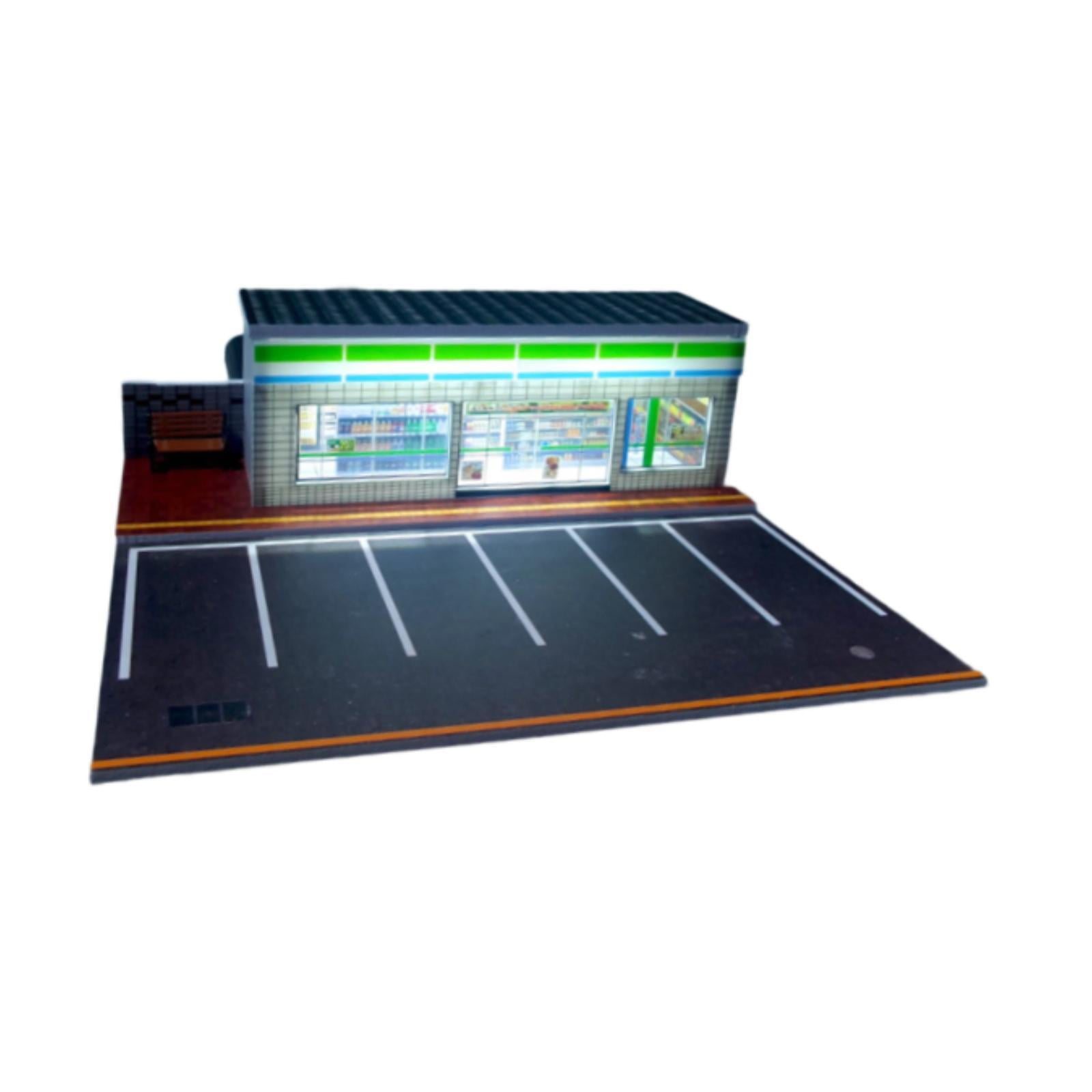 Magideal - Vitrina De Garaje De Simulación De Estacionamiento A Escala 1:64 Con Luces Led, Regalos Para Niños, Exhibición De Autos Fundidos A Presión Para Diseño B