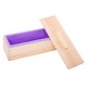 thumbnail image 2 of Molde Rectangular De Silicona Para Jabón, Caja De Madera Para Suministros De Fabricación De Jabón, Color Morado, 2 of 5