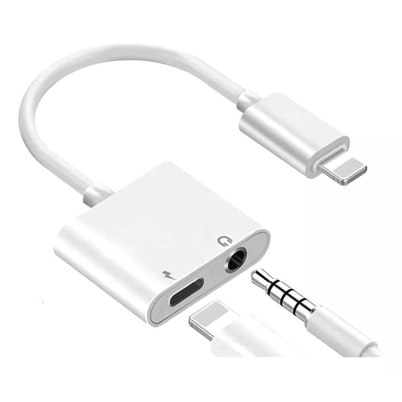 Adaptador Lightning para Carga y Audifonos 2 en 1