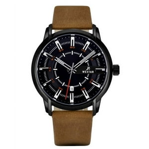 Westar - Reloj Profile Correa De Cuero Esfera Negra Cuarzo 50228Stn883 Para Hombre