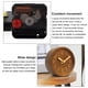 thumbnail image 3 of Reloj despertador creativo de madera maciza, moderno reloj de mesa pequeño con aguja de madera, silencioso, reloj de registro, 3 of 6