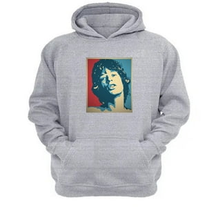 Genérico - Polerón Canguro Mick Jagger Gris Claro Talla Xl Unisex