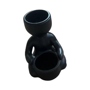 Magideal - Jarrón De Cerámica Bonsai Pot Ornamento Creativo Decoración Del Hogar Organizador De Escritorio Plantas Maceta Maceta Florero Para Mantel Balcón Mesa 76X92X102Cm Negro