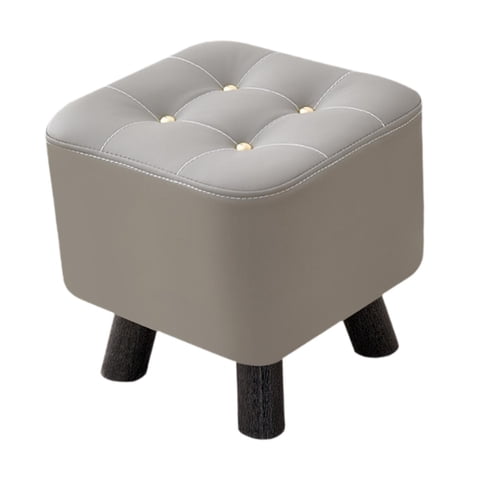 Bothyi - Reposapiés Pequeño, Taburete Estable, Reposapiés Para Entrada, Vestidor, Oficina, Gris