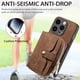 thumbnail image 4 of Funda Tipo Cartera con Correa Cruzada para iPhone 15 Pro Protección Contra Golpes Marrón, 4 of 5