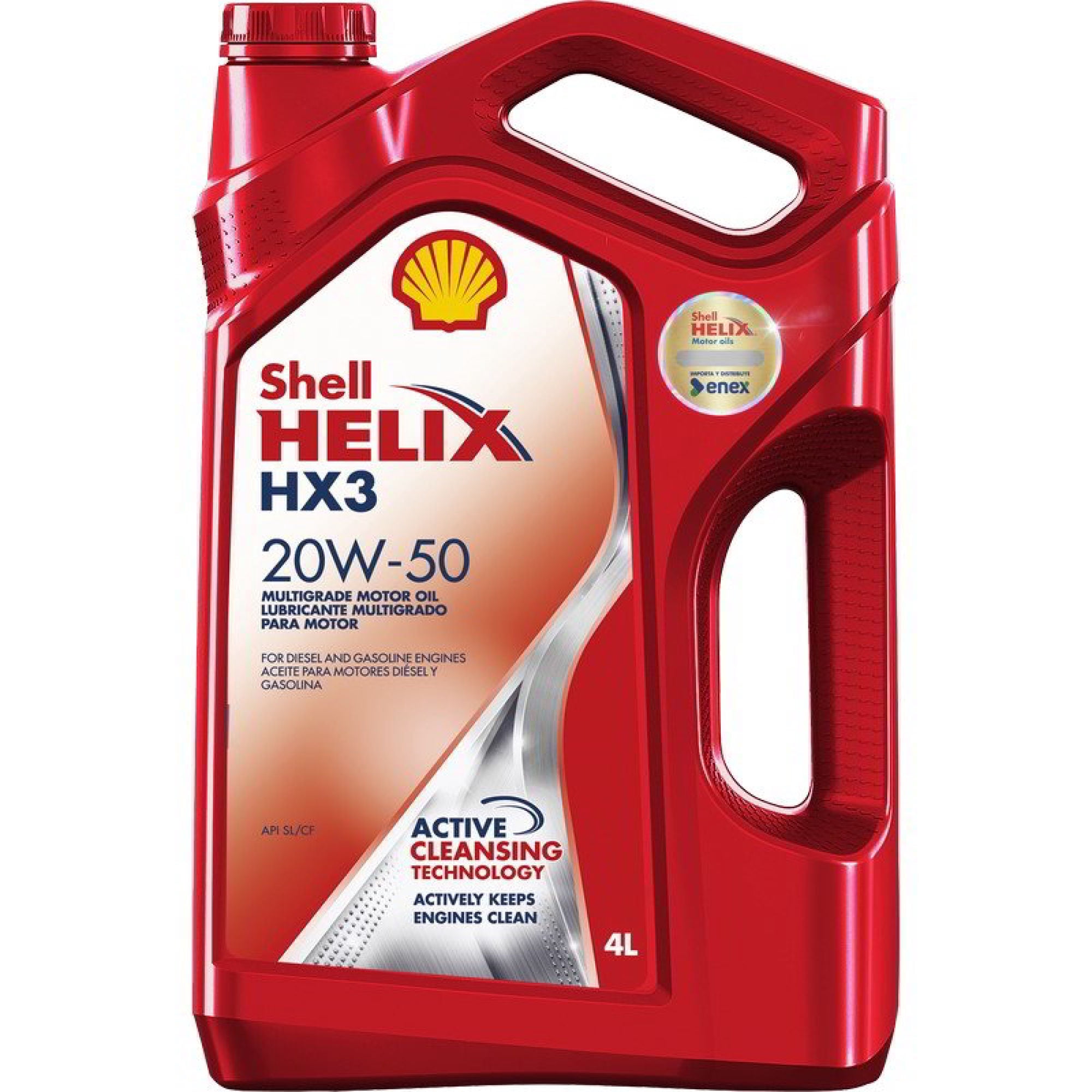 Aceite de Motor 20W-50 Helix Diesel y Gasolina HX3 4 Lts