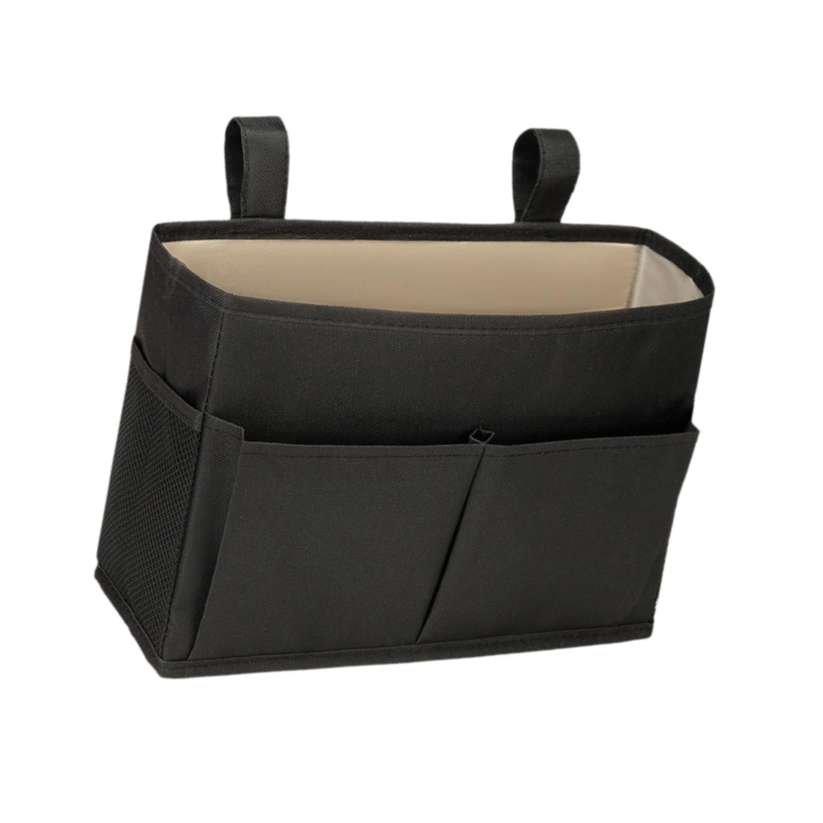 Magideal - Bolsa De Almacenamiento Para Colgar En La Cama, Organizador Versátil, Fácil De Instalar Para Controles Remotos, Cuadernos, Cesta Con Bolsillos Para Ca Negro