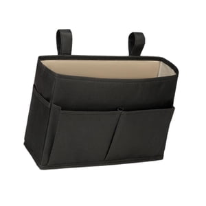 Magideal - Bolsa De Almacenamiento Para Colgar En La Cama, Organizador Versátil, Fácil De Instalar Para Controles Remotos, Cuadernos, Cesta Con Bolsillos Para Ca Negro