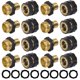 thumbnail image 1 of Conector rápido para manguera de jardín Hourleey de 3/4 pulgadas, 8 juegos, 1 of 7