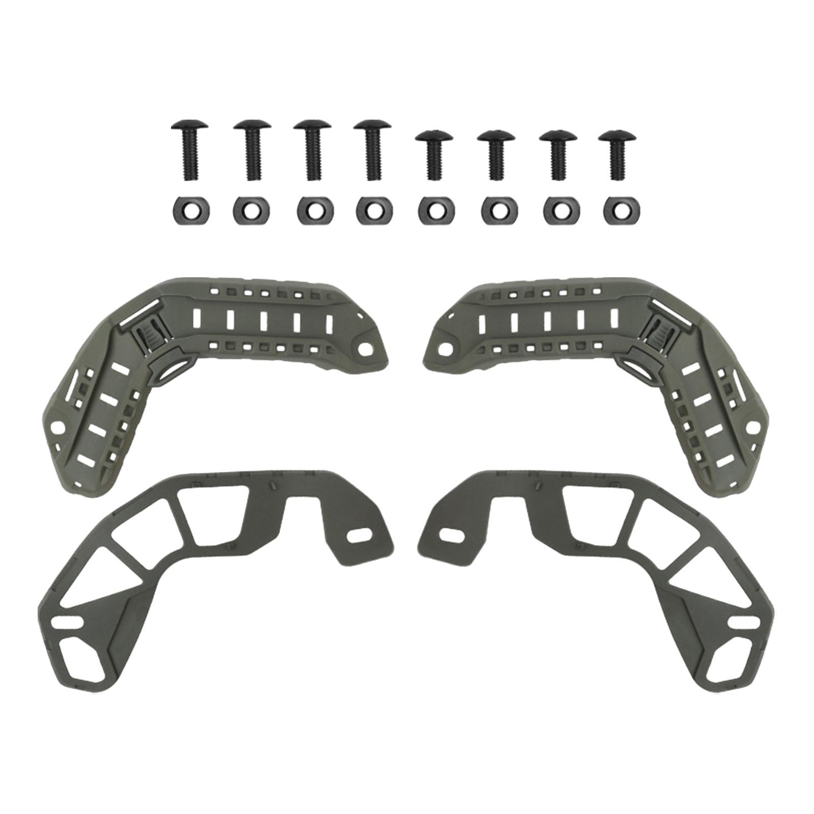 Magideal - Rieles Para Casco Riel Guía Con Tornillos De Montaje Para Integrar Los Accesorios Necesarios Verde