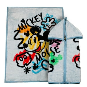 Disney - Saco Con Broche Ultra Soft Mickey Mouse 80X110Cm Celeste