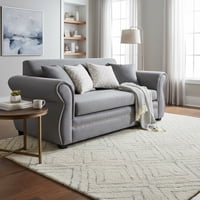 Flobal - Sofá Grecia 3 Cuerpos Tela Gris Perla Repelente A Líquidos