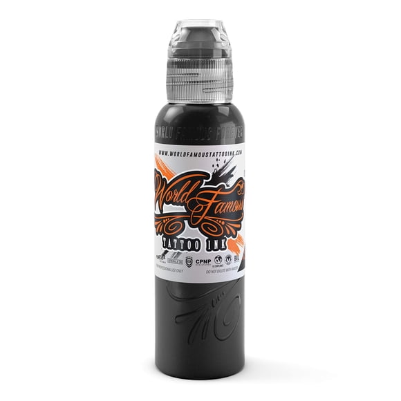 Tinta de tatuaje mundialmente famosa, negra, 120 ml, vegana, no tóxica