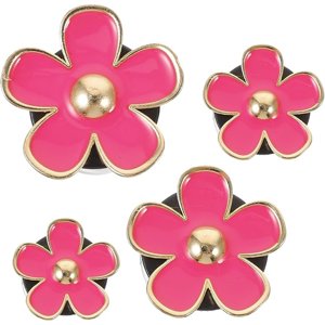 Veat00L - Cuatro Clips De Ventilación Decorativos Para Salidas De Aire De Automóviles, Diseño De Apariencia De Flores, Dirección De Conversión De 90 °, Ambientador De Automóviles Para Mujeres Y Niñas