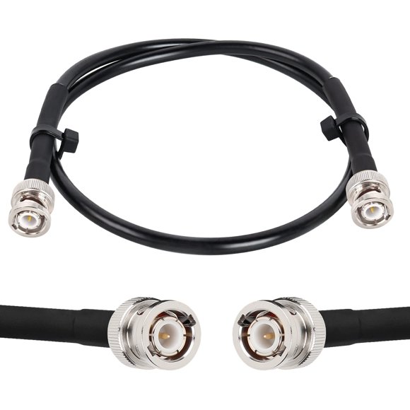 Cable BNC MOOKEERF de 61 cm macho a macho RG58 negro