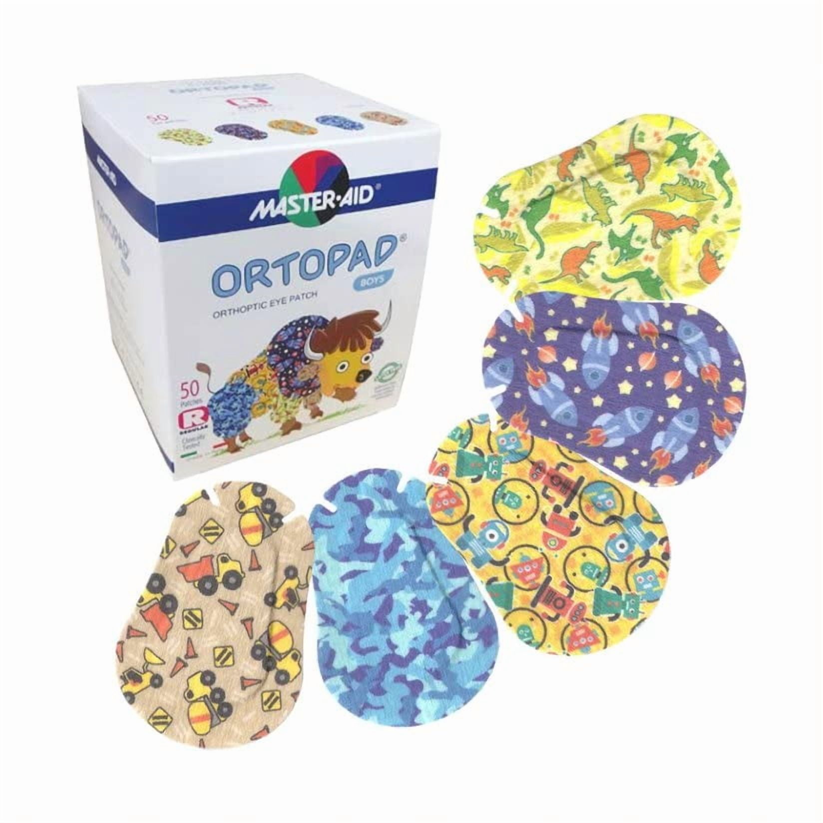 Parches Para Ojos Ortopad® Bamboo Boys De 4 Años O Más, Camuflaje Azul, 50 Unidades