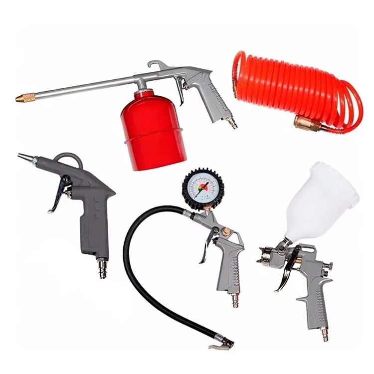 Genérico - Kit Pistola Compresor 5 Piezas The Best
