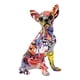 thumbnail image 5 of Estatua de perro, figura de Chihuahua, decoración de estatua de Animal, escultura de adorno de Animal Multicolor para oficina, estantería, cafetería,, 5 of 5