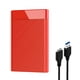 thumbnail image 2 of Caja SSD Para Disco Duro Externo De 2,5 Pulgadas Con Cable USB Soporte Ligero Rojo, 2 of 5
