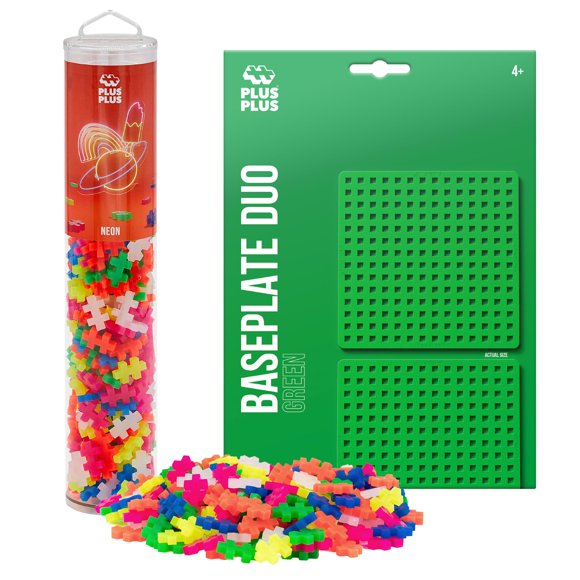 Building Blocks PLUS PLUS 240 piezas para niños con tubo y placa base
