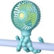 thumbnail image 1 of 1pc Octopus Deformation Cartoon Folding Usb Charging Mini Handheld Stroller Bed Small Fan With Phone Holder, 1 of 3