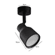 thumbnail image 2 of Aplique Negro Con Ampolleta Dicroica Dirigible Luz Calida, 2 of 3