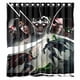 thumbnail image 1 of Cortina de ducha de la Liga de la Justicia, Batman, Superman y Mujer Maravilla, juego de cortina de baño con ganchos, tamaño 66 x 72 pulgadas, 1 of 3