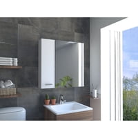 Tuhome - Botiquin 2 Puertas Sines 60X60X14,9 Cm Blanco Con Espejo