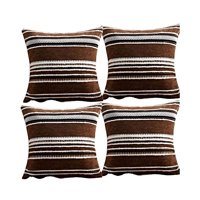 Parati - Juego De 4 Fundas De Cojines Diseño Chenille Lineas Mandala A3