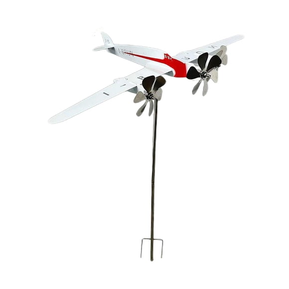 Molino De Viento De Avión De Colección Moderna De Metal Para El Hogar, El Patio Y El Exterior