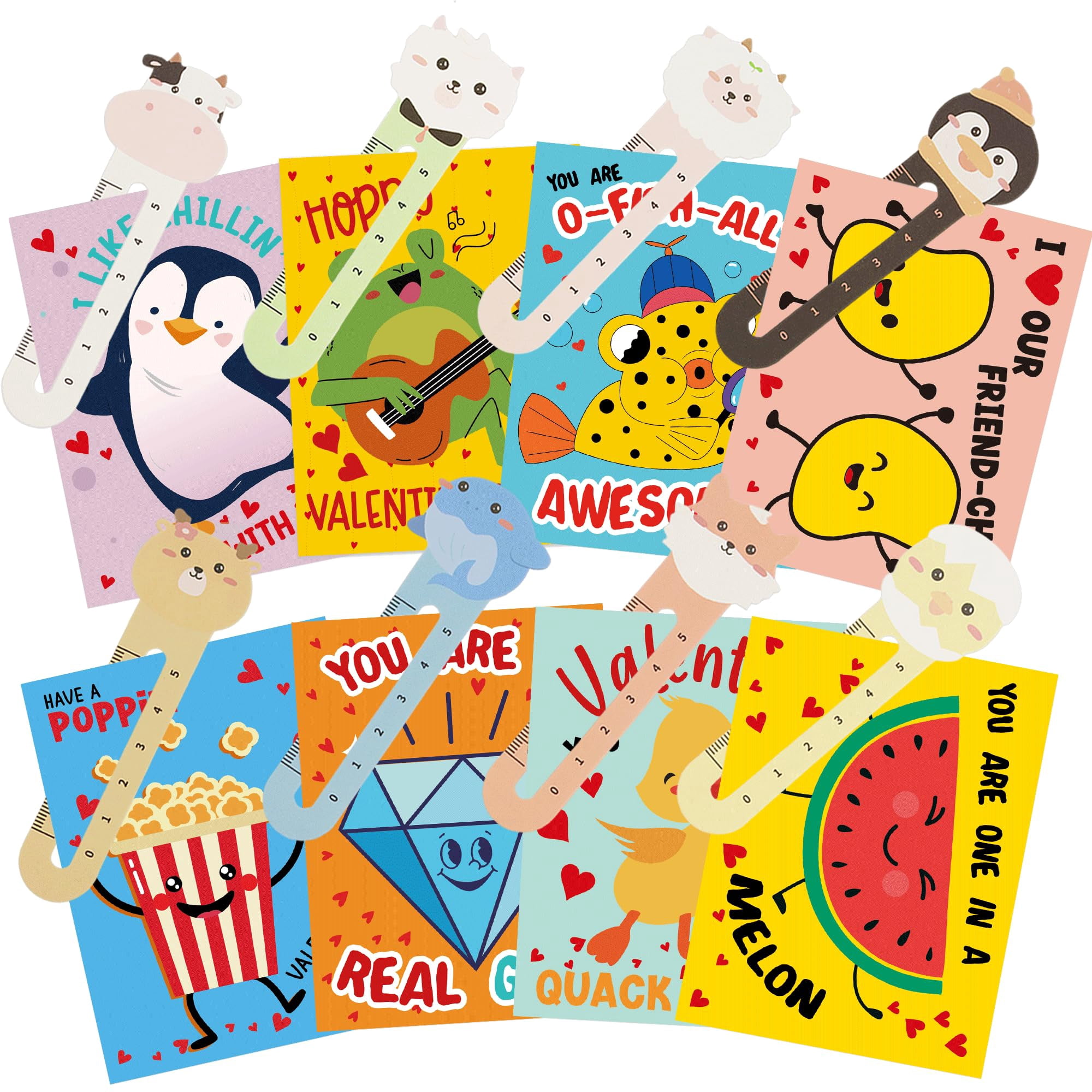 Bemoor - Juego De 40 Tarjetas De San Valentín Y Marcadores Para El Aula De Niños