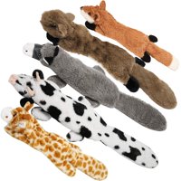 Peluche Arrugado Dog Squeaky Toys Nocciola Para Perros, 5 Unidades