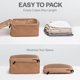 thumbnail image 5 of Cubos de compresión para equipaje Aerotrunk, 6 piezas, color mocha, para viaje, 5 of 9