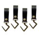 thumbnail image 3 of 4pcs Correa De Cuero Utensilios De Cocina Gancho Para Colgar En El Estante Toallas Para Acampar Tazas Gancho Negro, 3 of 5