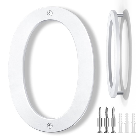 Números para casa IVERRA de 20 cm, blancos, de plástico ABS, flotantes